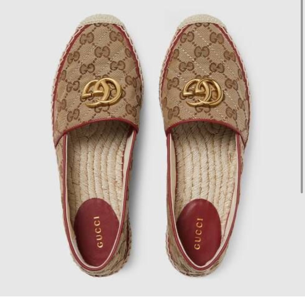 Women's GG matelassé canvas espadrille size 37.5
